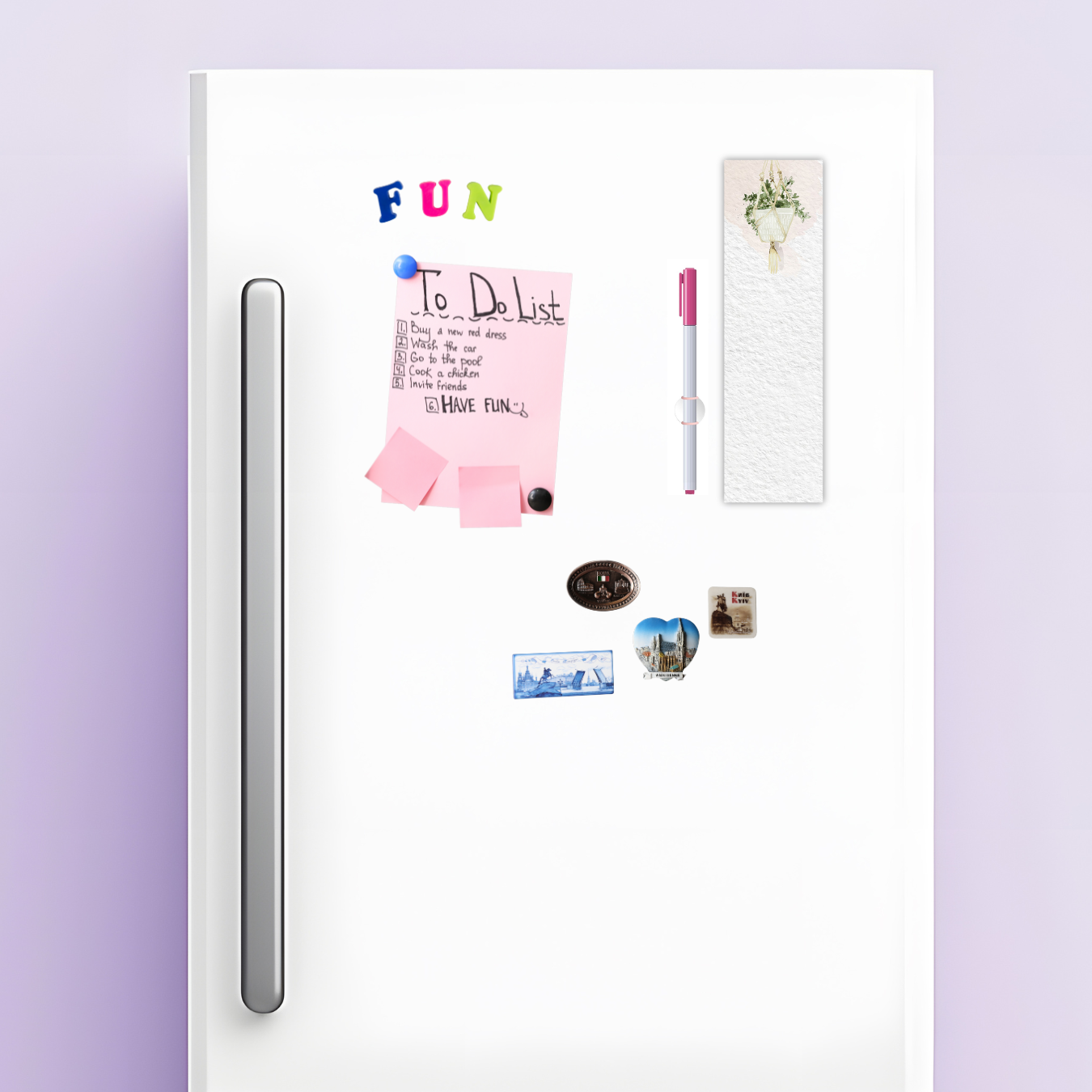 Hanging Plant List Notepad | 9.5" x 2.75" | Holds to Fridge with Strong Magnet