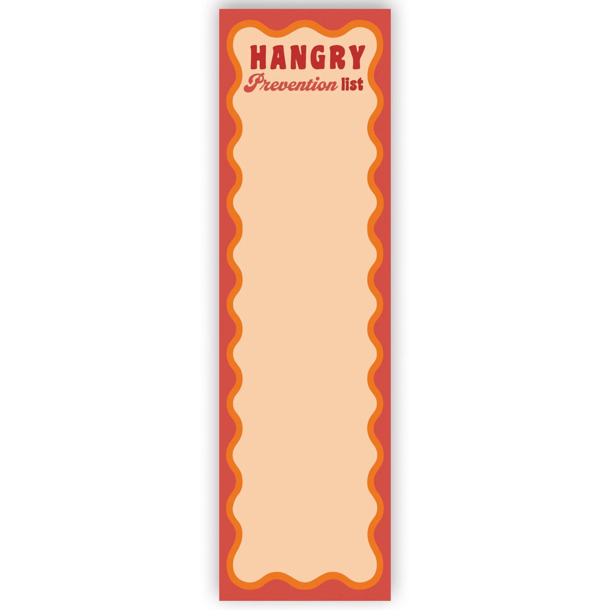 Hangry Prevention List List Pad | Funny Magnetic Grocery & Snack List Notepad | 60 Pages