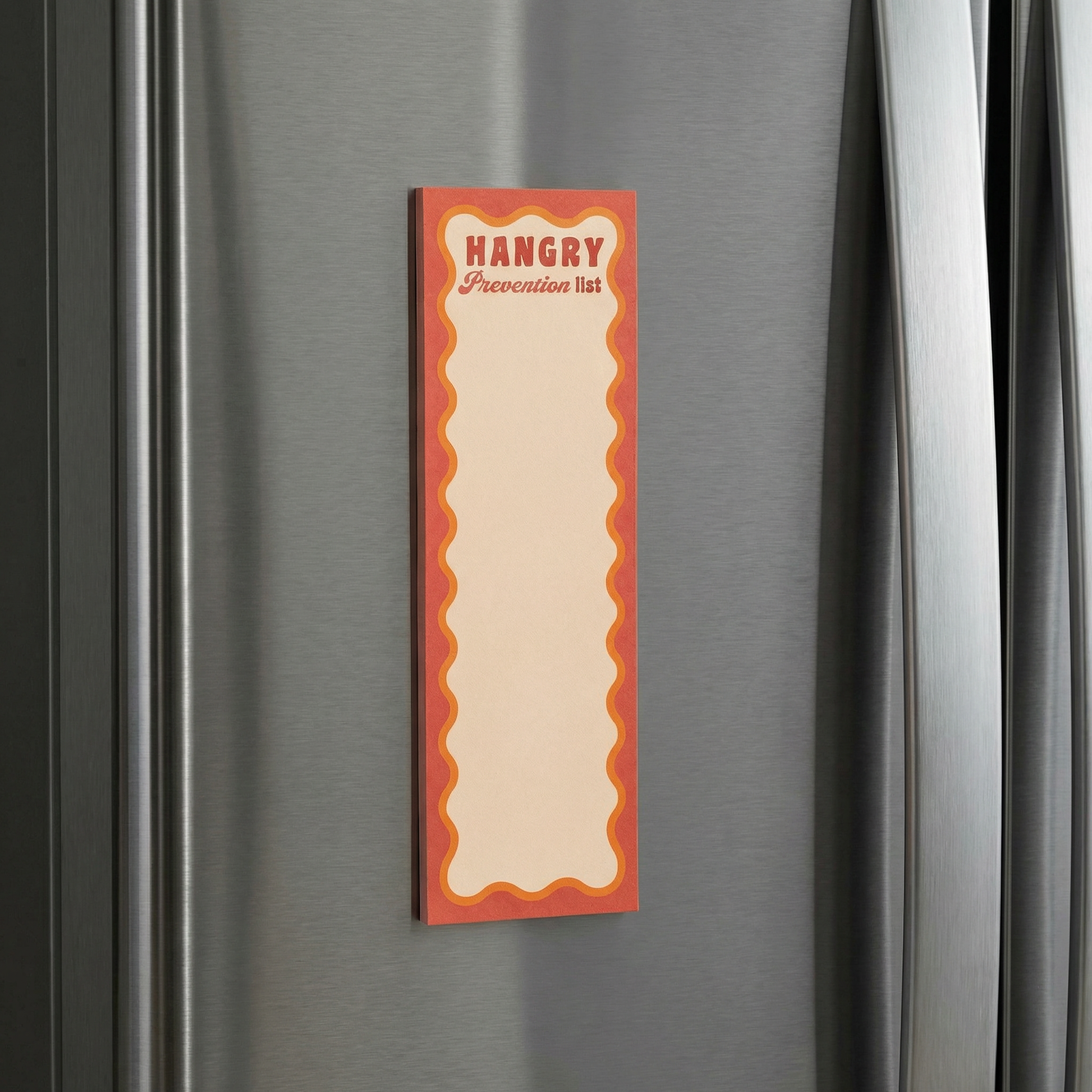 Hangry Prevention List List Pad | Funny Magnetic Grocery & Snack List Notepad | 60 Pages