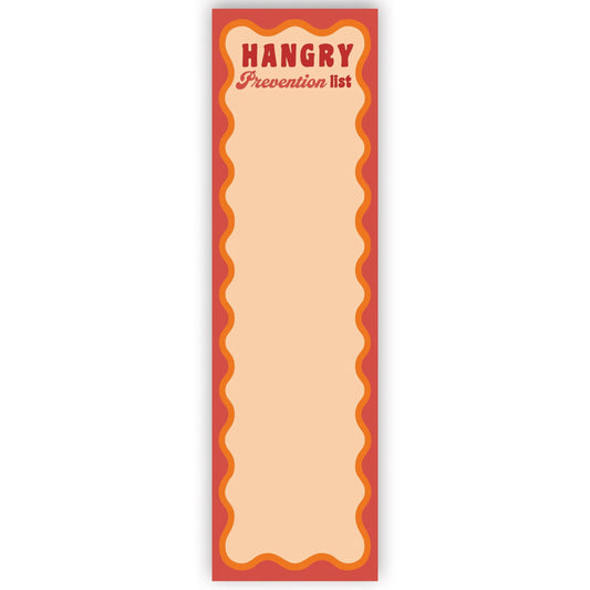 Hangry Prevention List List Pad | Funny Magnetic Grocery & Snack List Notepad | 60 Pages