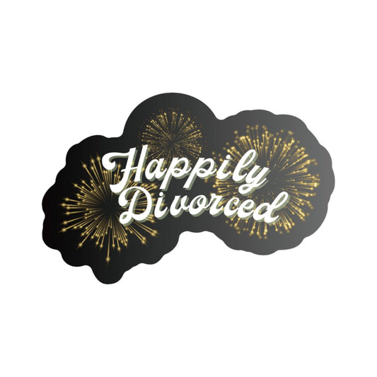 Happily Divorced Die Cut Vinyl Sticker