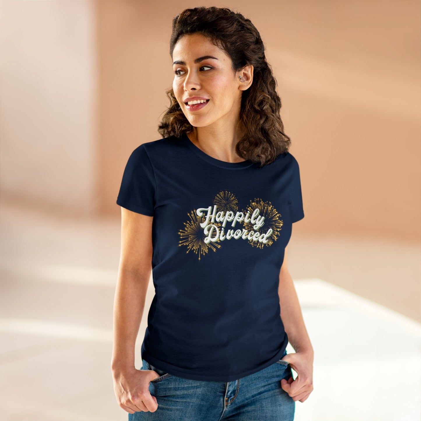 Happily Divorced Women's Midweight Cotton Tee