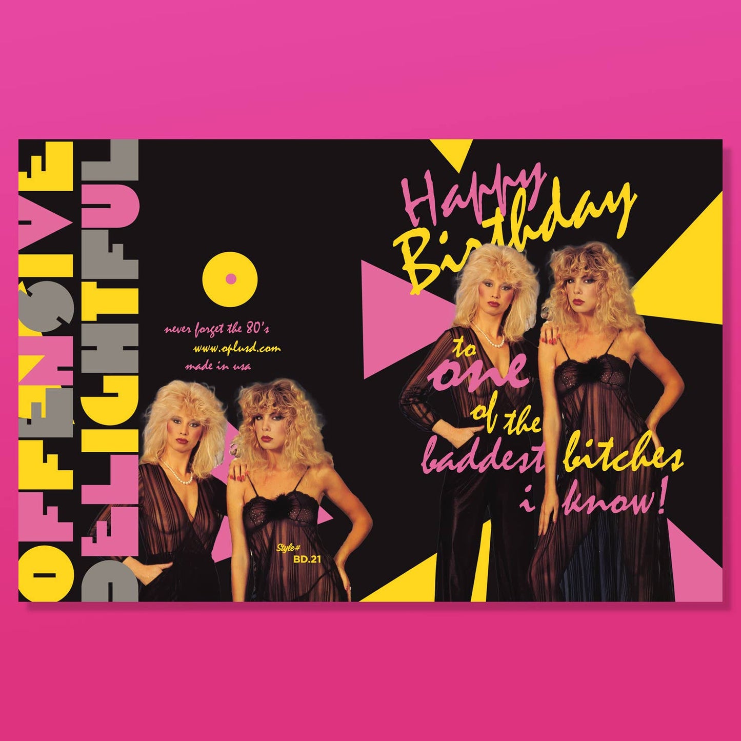 Happy Birthday To One Of The Baddest Bitches I Know! 80’s Birthday Card | Funny Edgy Adult Birthday Greeting