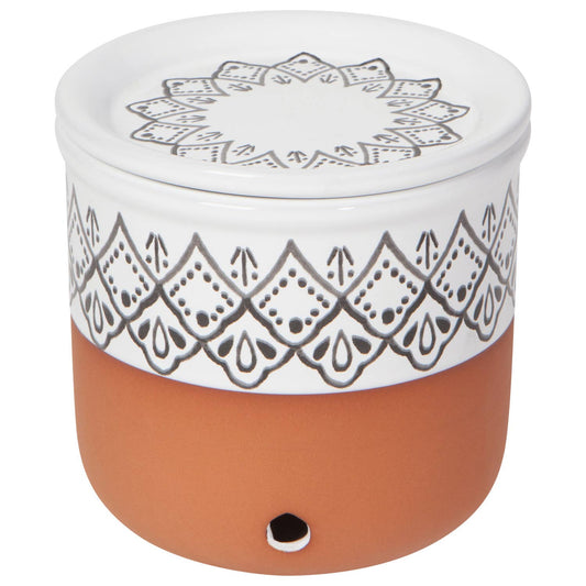 Harmony Terracotta Garlic Keeper | Spice Clay Pot Container | 4" x 4"