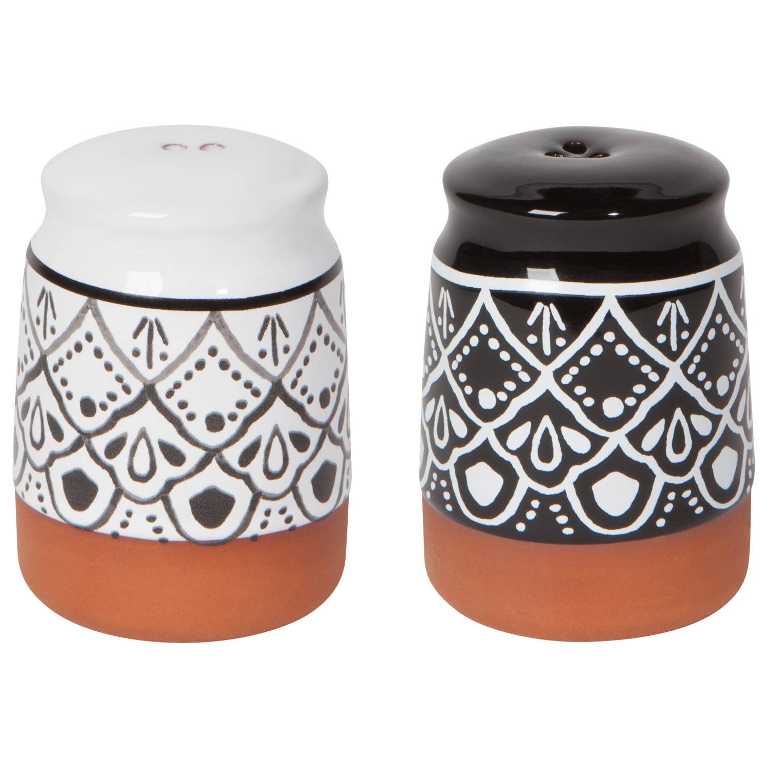 Harmony Terracotta Salt & Pepper Shakers Set | Seasoning Dispensers Condiments Container