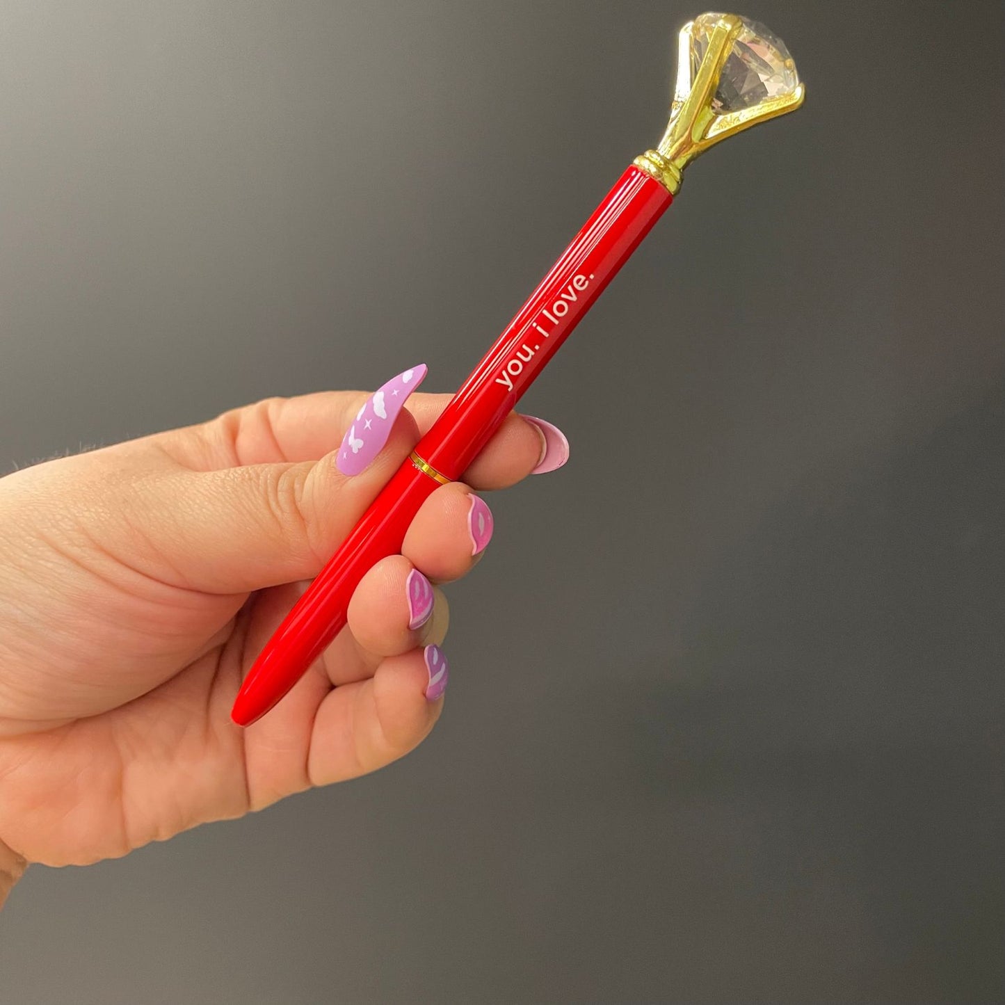 Haute Lips Red Gem Pen Set of 6 | Giftable Quote Pens | Novelty Office Desk Supplies