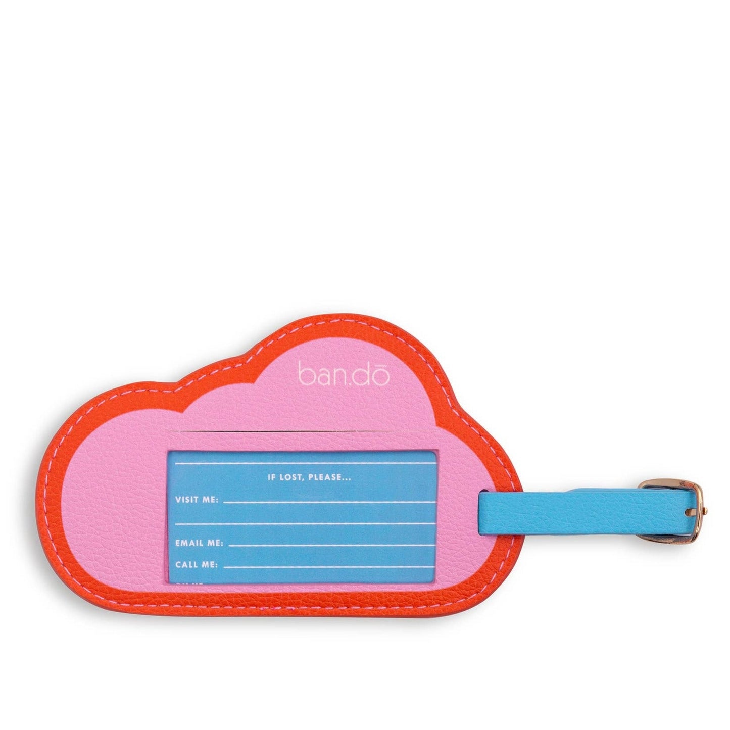 Head in the Clouds Getaway Shaped Luggage Tag | Cute Leatherette Luggage Identifier