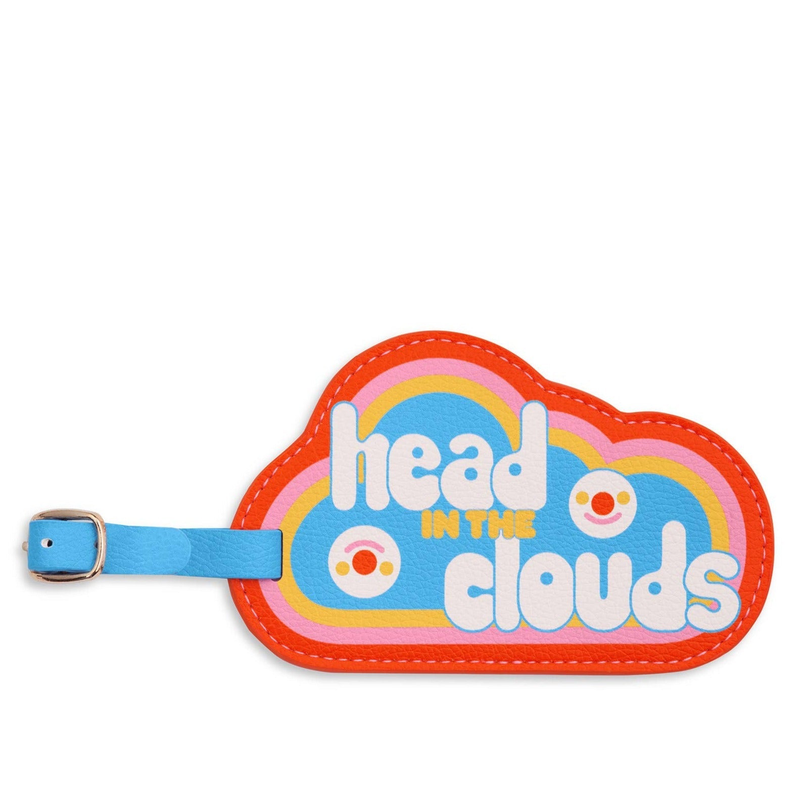 Head in the Clouds Getaway Shaped Luggage Tag | Cute Leatherette Luggage Identifier