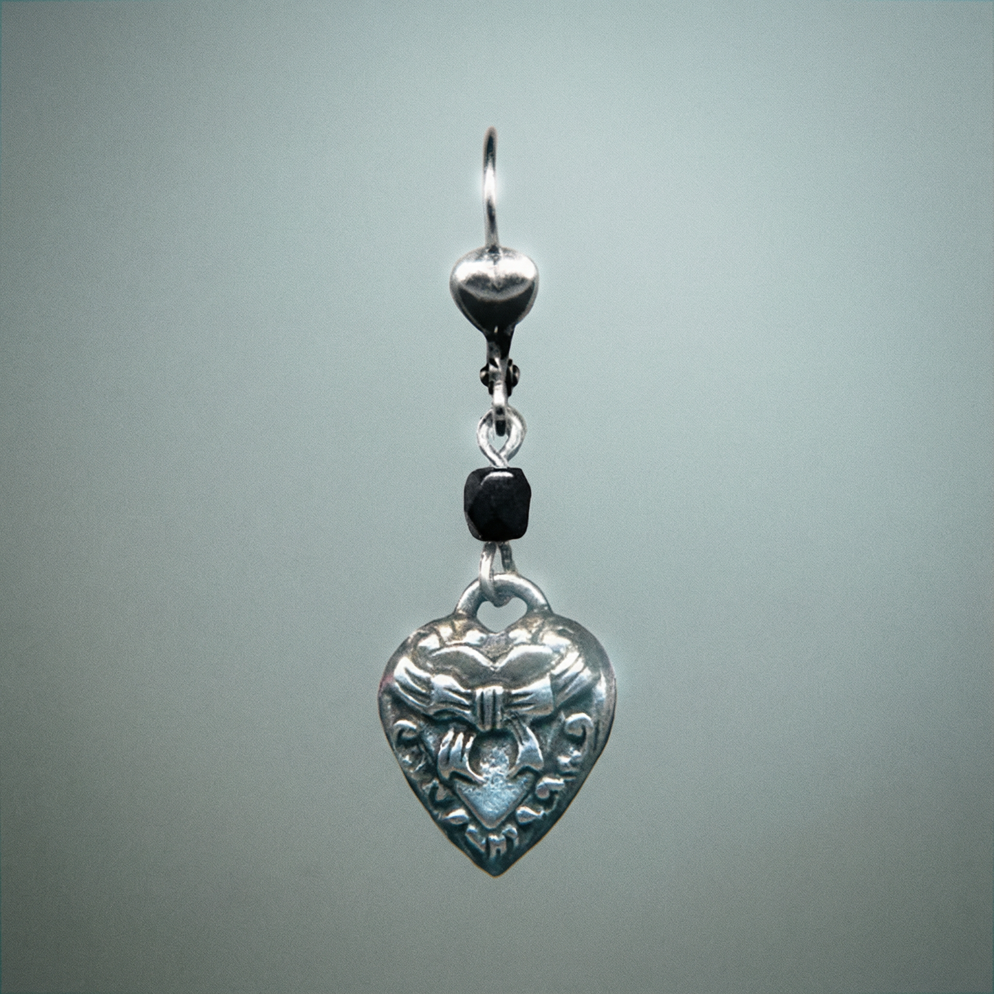 Heart Bow Rockware Dangle Earrings