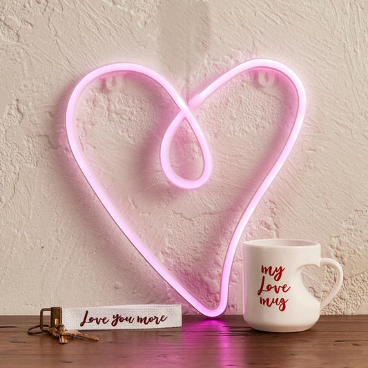 Heart Neon LED Light | Heart Shaped Wall Art Sign