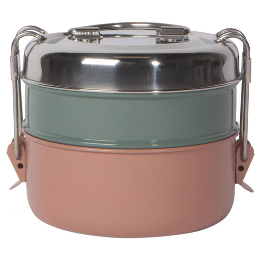 Heirloom Clay 2 Tier Tiffin | Stainless Steel Stack Lunch Box Meal Container