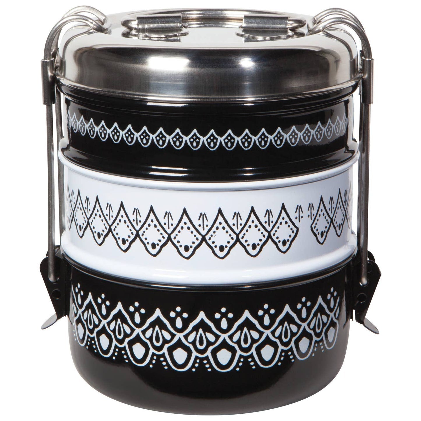 Heirloom Harmon 3 Tier Tiffin | Stainless Steel Stacking Adult Lunch Box | 3 Course Meal Container