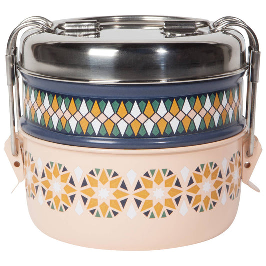 Heirloom Kaleidoscope 2 Tier Tiffin | Stainless Steel Stack Lunch Box Meal Container