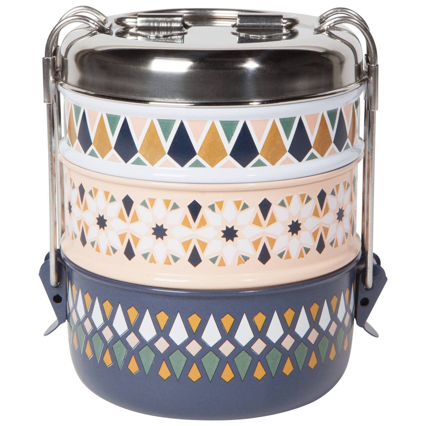 Heirloom Kaleidoscope 3 Tier Tiffin | Stainless Steel Stack Lunch Box Meal Container