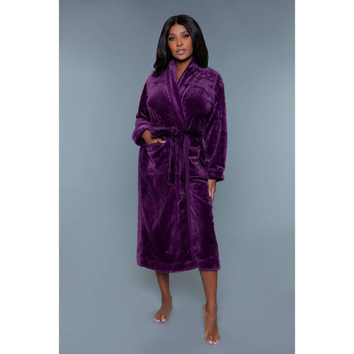 Helena Plush Robe in Purple | GIftable Luxurious Ultra Soft [Available in S/M - L/XL]