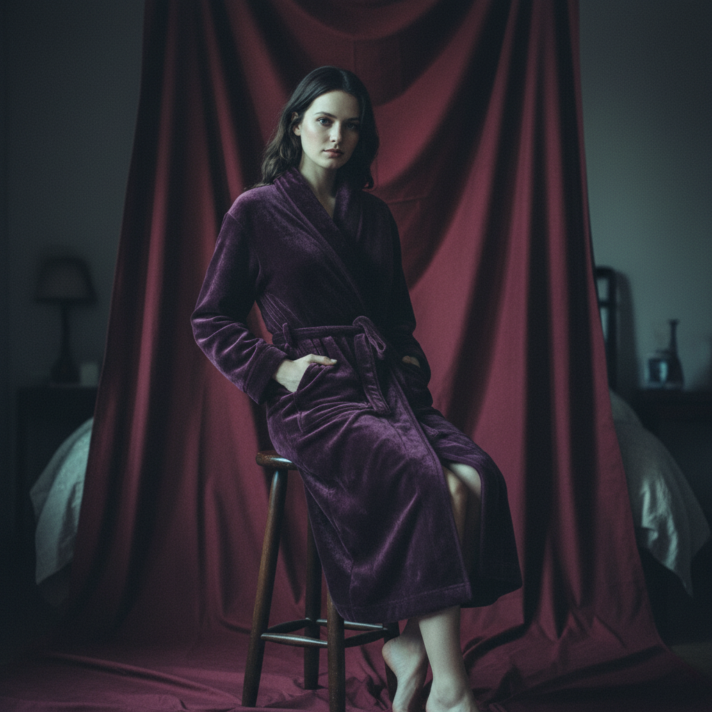 Helena Plush Robe in Purple | Giftable  Luxurious Ultra Soft [Available in S/M - L/XL]