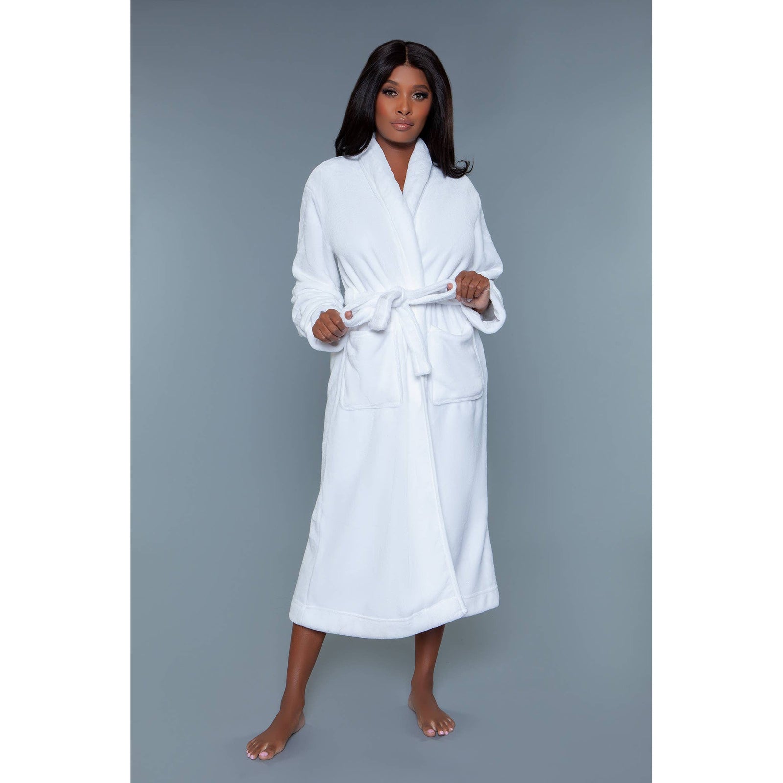 Helena Plush Robe in White | GIftable Luxurious Ultra Soft [Size L/XL Only]