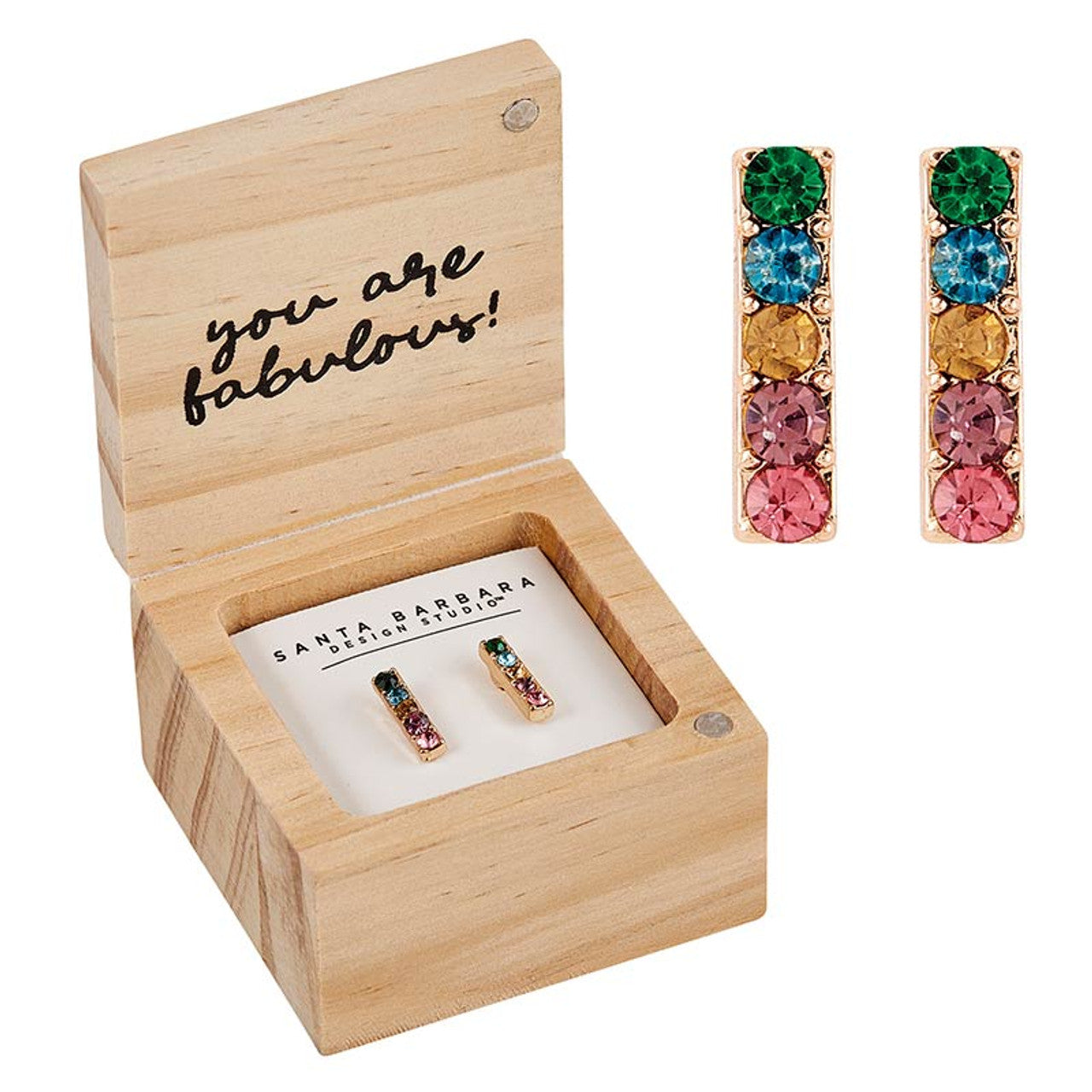 Hello Darling Treasure Box Earrings | In Wooden Gift Box
