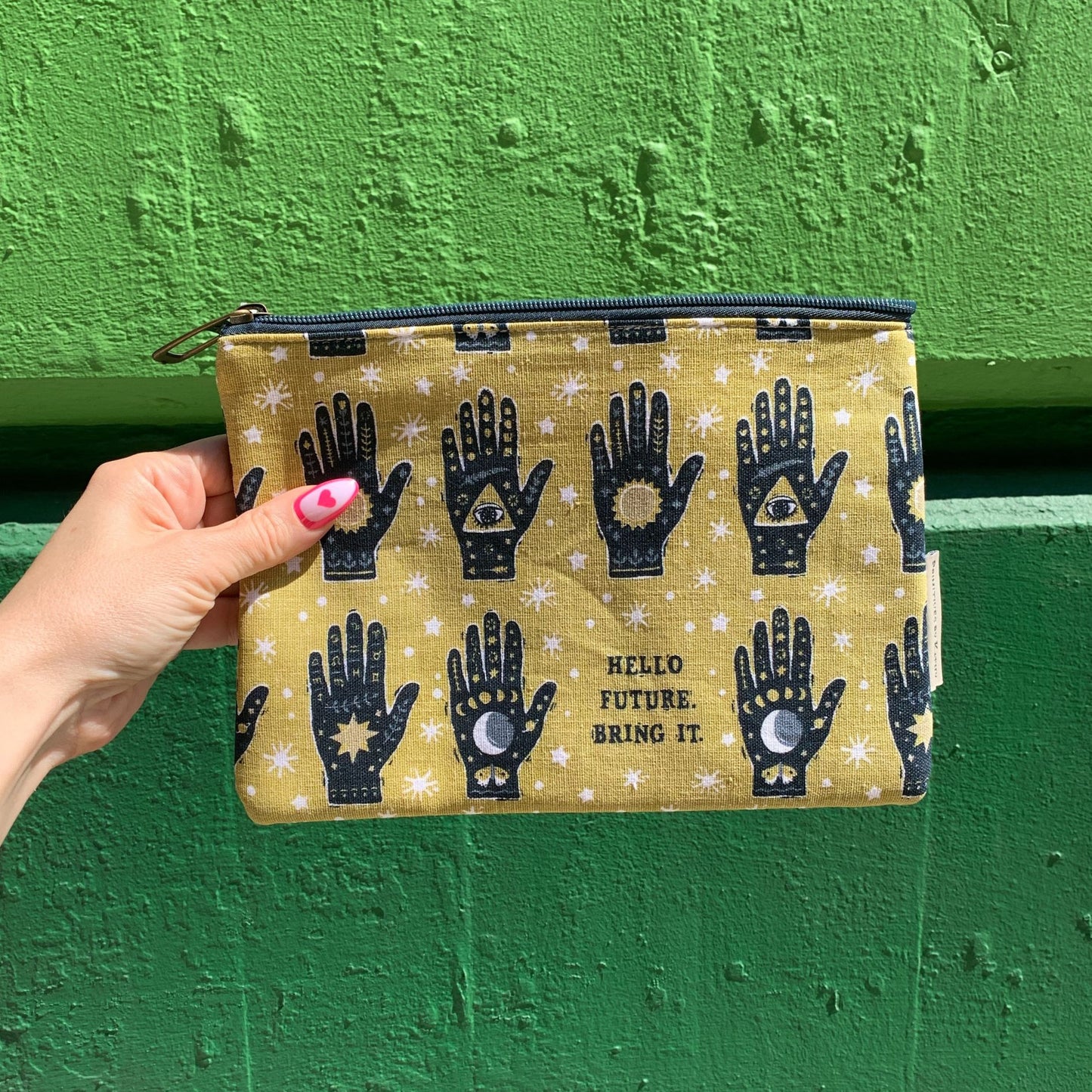 Hello Future Bring It Zipper Pouch | Mystical Pencil Case Organizer | 9.75" x 6.50" | Gift for Her