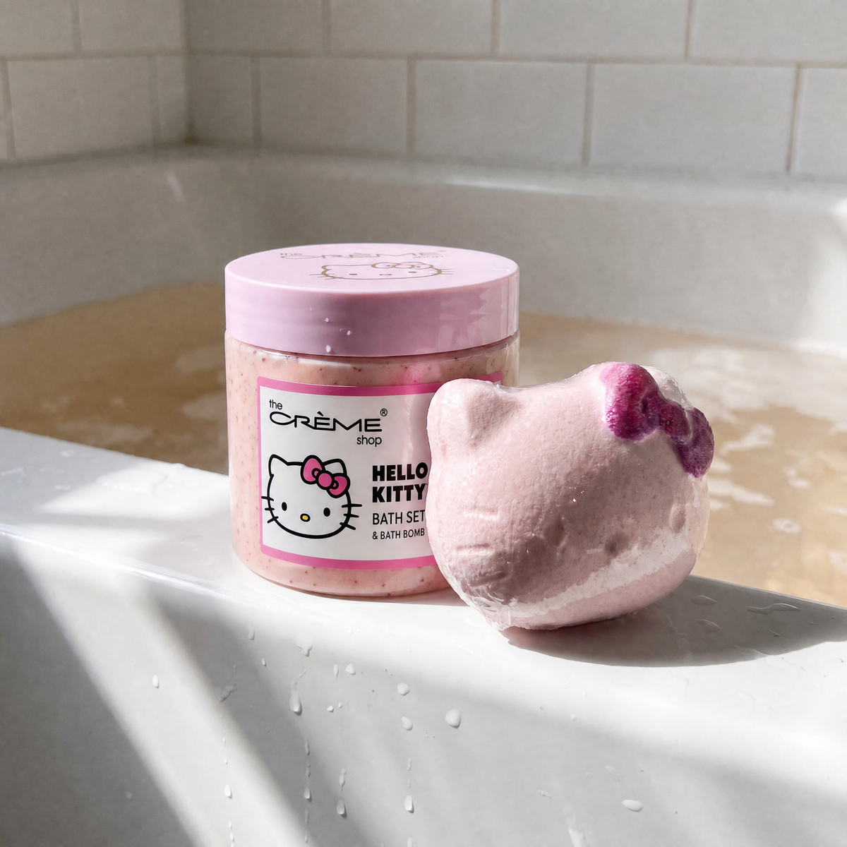 Hello Kitty Bath Bomb & Scrub Spa Gift Set | Rosy Strawberry-Crover-The Bullish Store