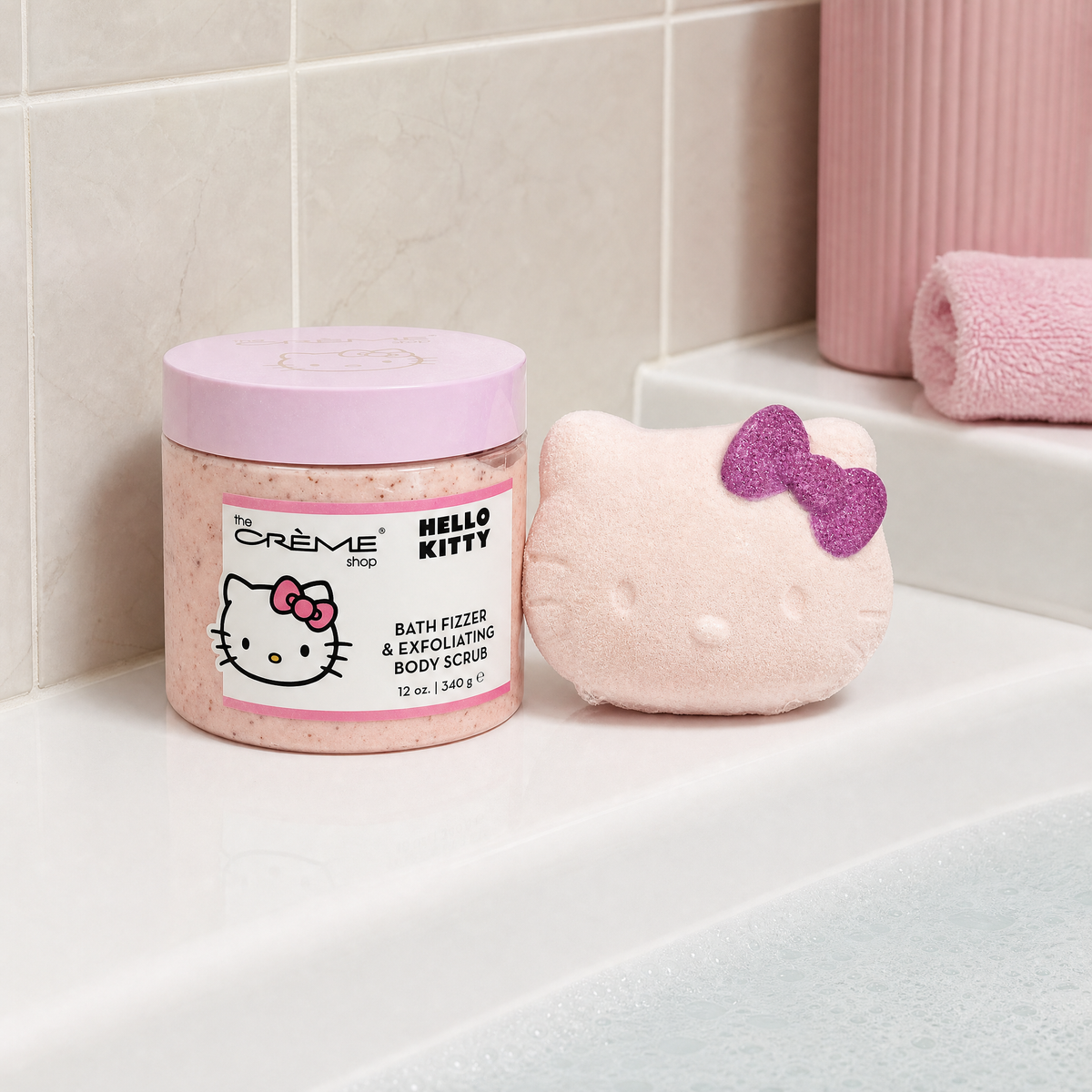 Hello Kitty Bath Bomb & Scrub Spa Gift Set | Rosy Strawberry-Crover-The Bullish Store
