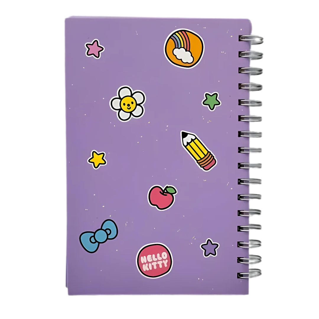 Hello Kitty Science Rules Medium Spiral Notebook | Hardcover Wire-o Bound Journal | 160Lined Pages