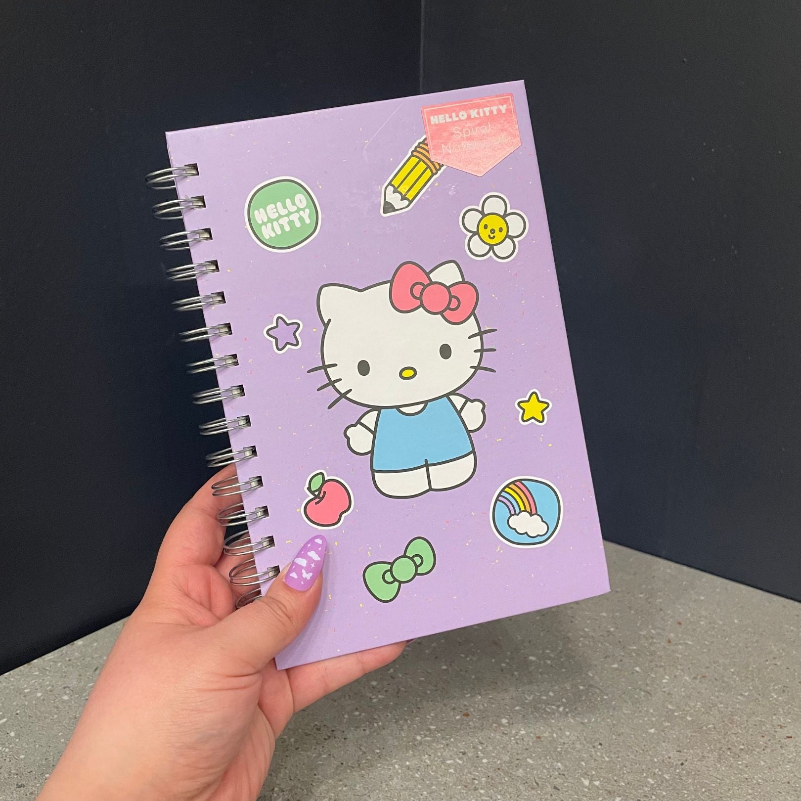 Hello Kitty Science Rules Medium Spiral Notebook | Hardcover Wire-o Bound Journal | 160Lined Pages