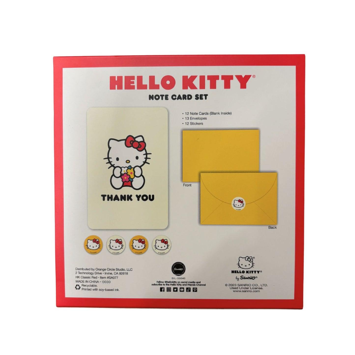 Hello Kitty Thank You Card Boxed Set