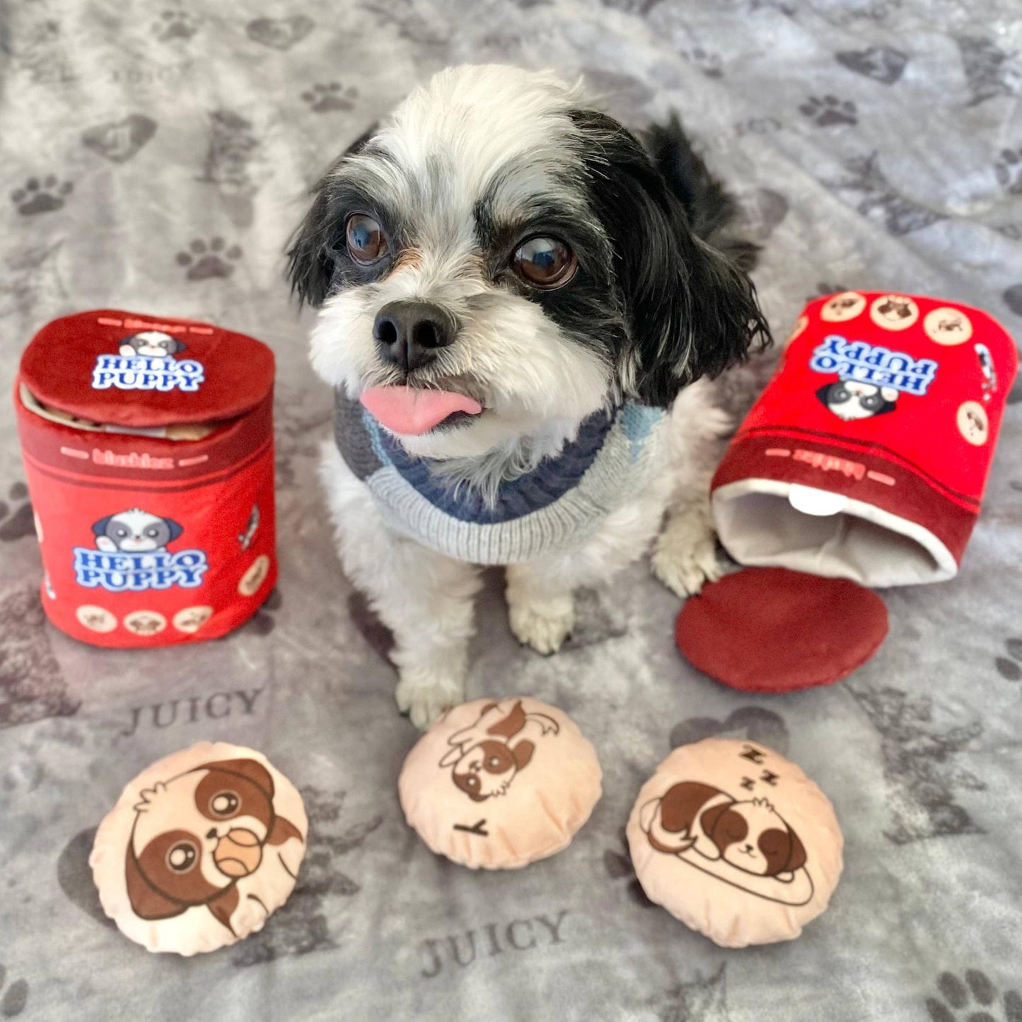 Hello Puppy 4 Piece Dog Toy | Asian Snack Food Theme-Blushiez-The Bullish Store