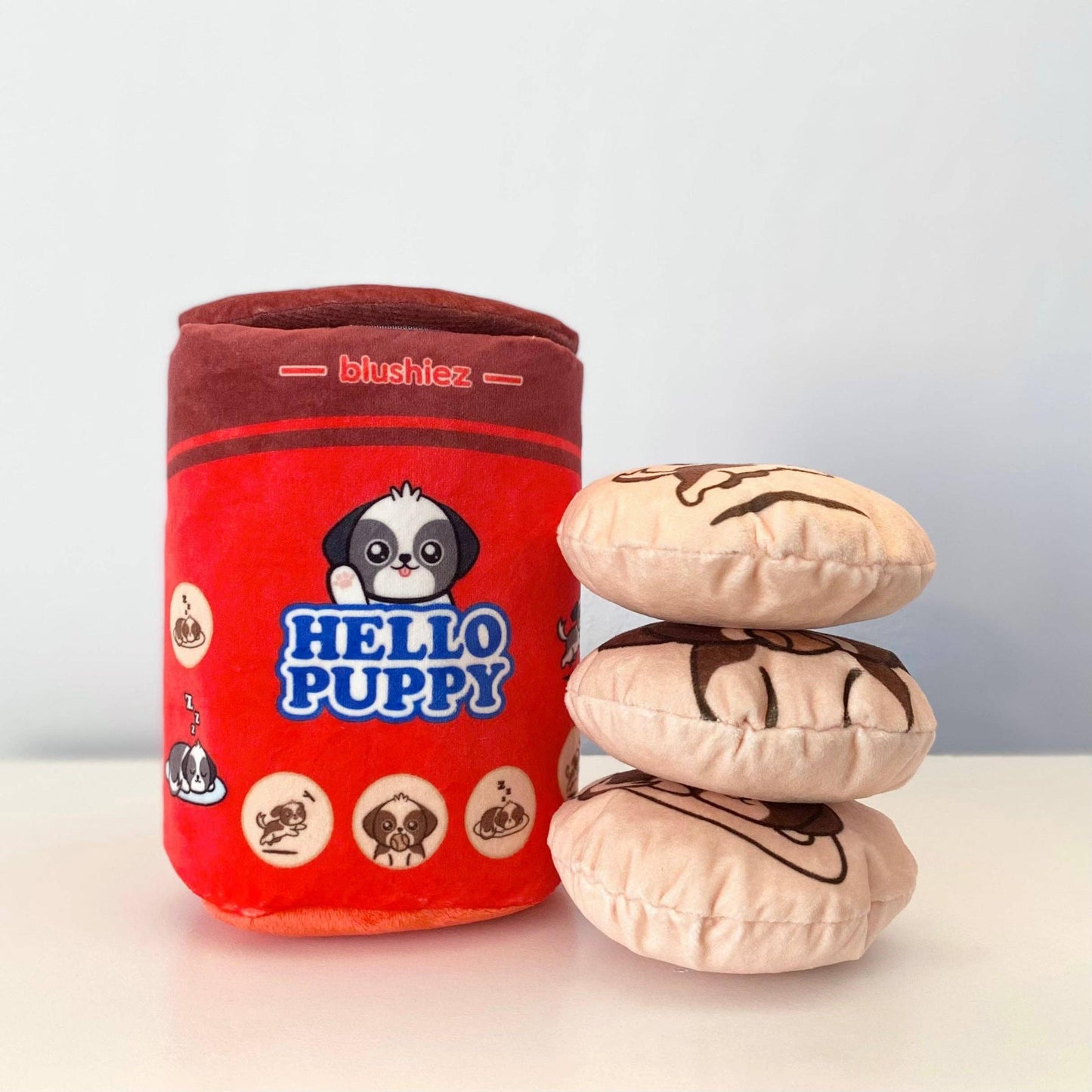 Hello Puppy 4 Piece Dog Toy | Asian Snack Food Theme-Blushiez-The Bullish Store