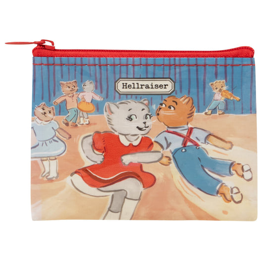 Hellraiser Dancing Cats Coin Purse | Recycled Material | 3"h x 4"w | BlueQ at GetBullish