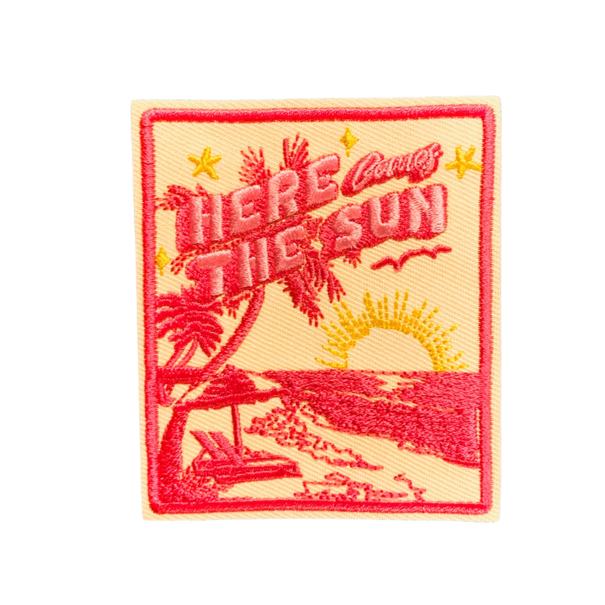 Here Comes The Sun Embroidered Iron-on Patch | Heat-seal Patches