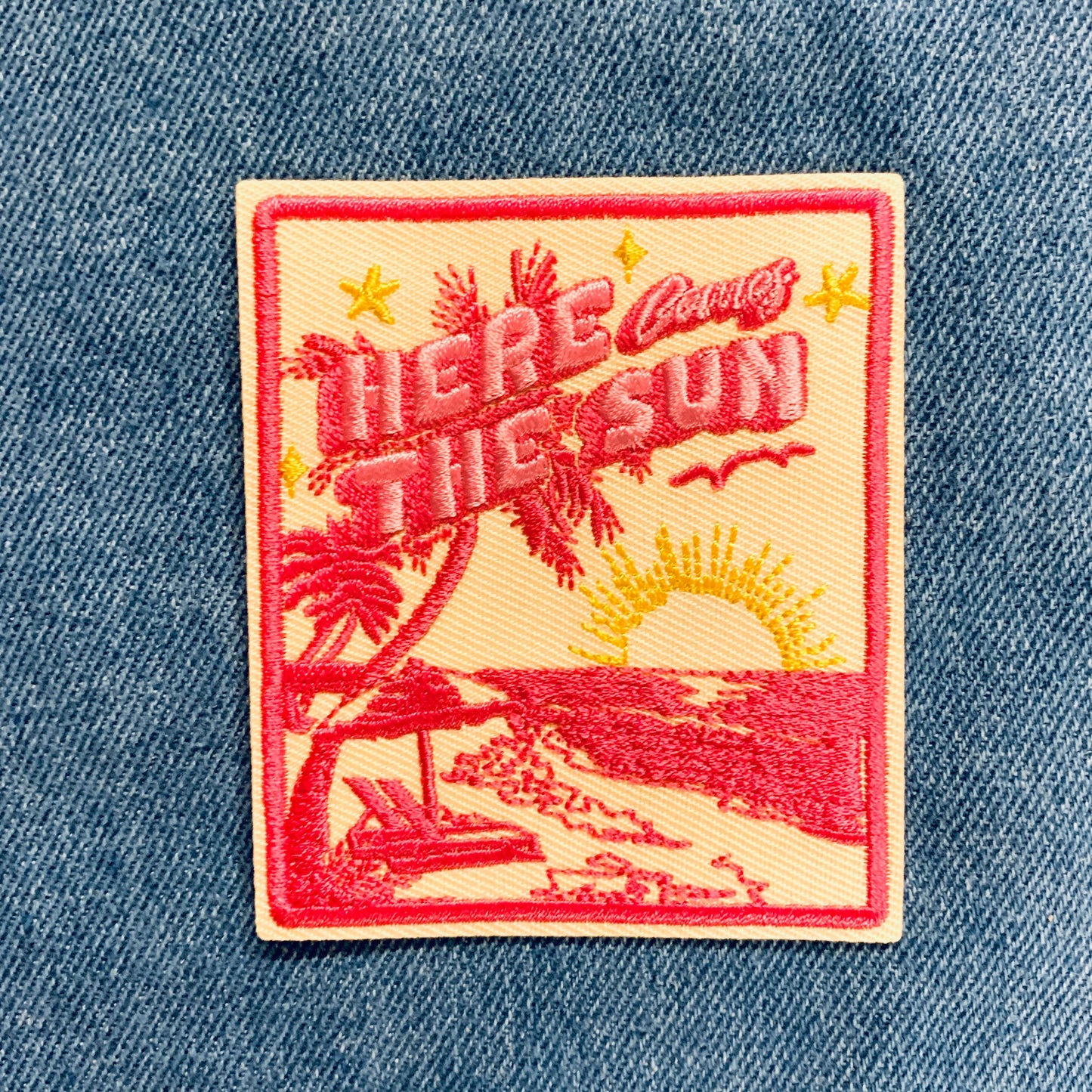 Here Comes The Sun Embroidered Iron-on Patch | Heat-seal Patches