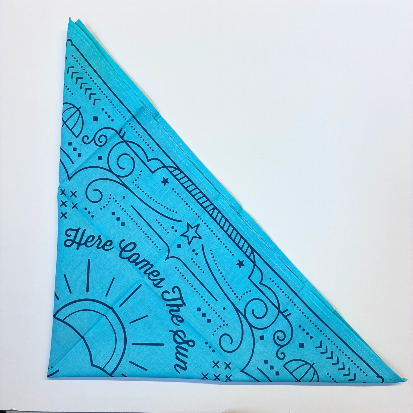 Here Comes the Sun California Bandana | Cotton Headwrap Scarf | 22'' x 22''