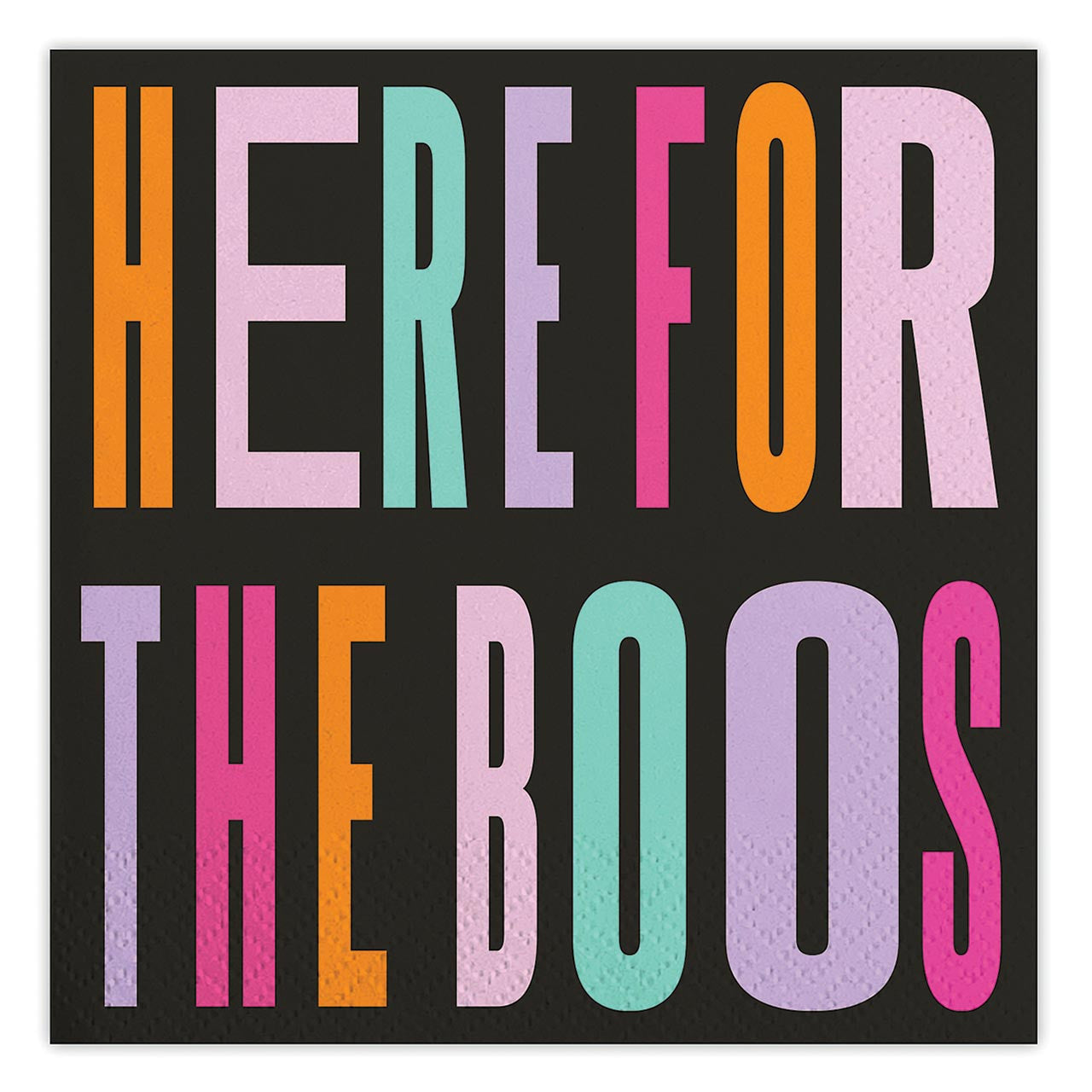 Here for the Boos Halloween Beverage Napkins | Paper Cocktail Napkins | 5”