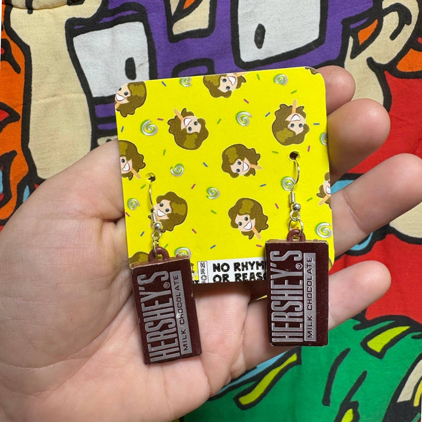 Hershey's Chocolate Bar Earrings | Vintage Upcycled Fashion Jewelry