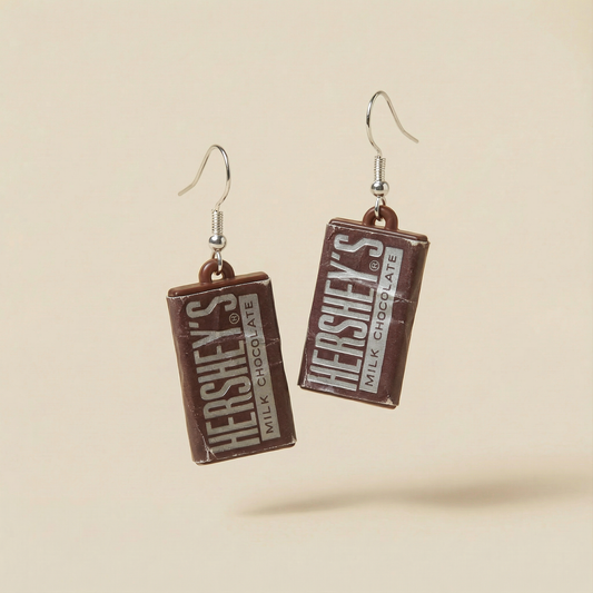 Hershey's Chocolate Bar Earrings | Vintage Upcycled Fashion Jewelry