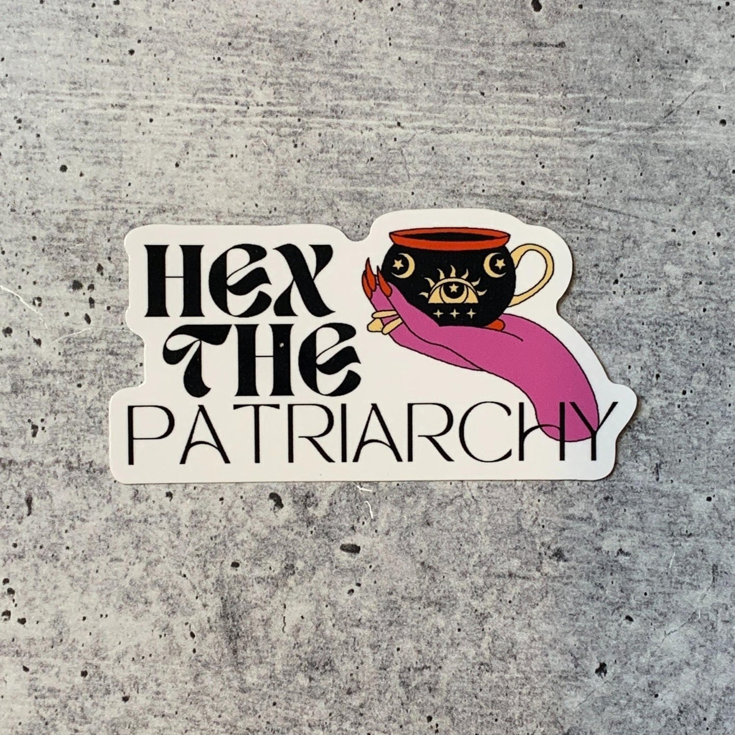 Hex The Patriarchy Feminist Witchy Vinyl Sticker