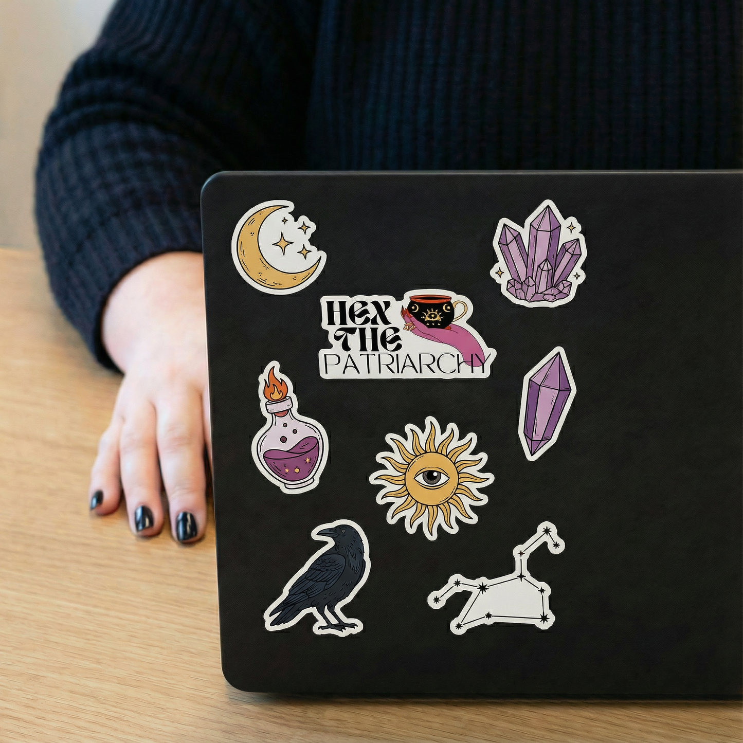 Hex The Patriarchy Feminist Witchy Vinyl Sticker
