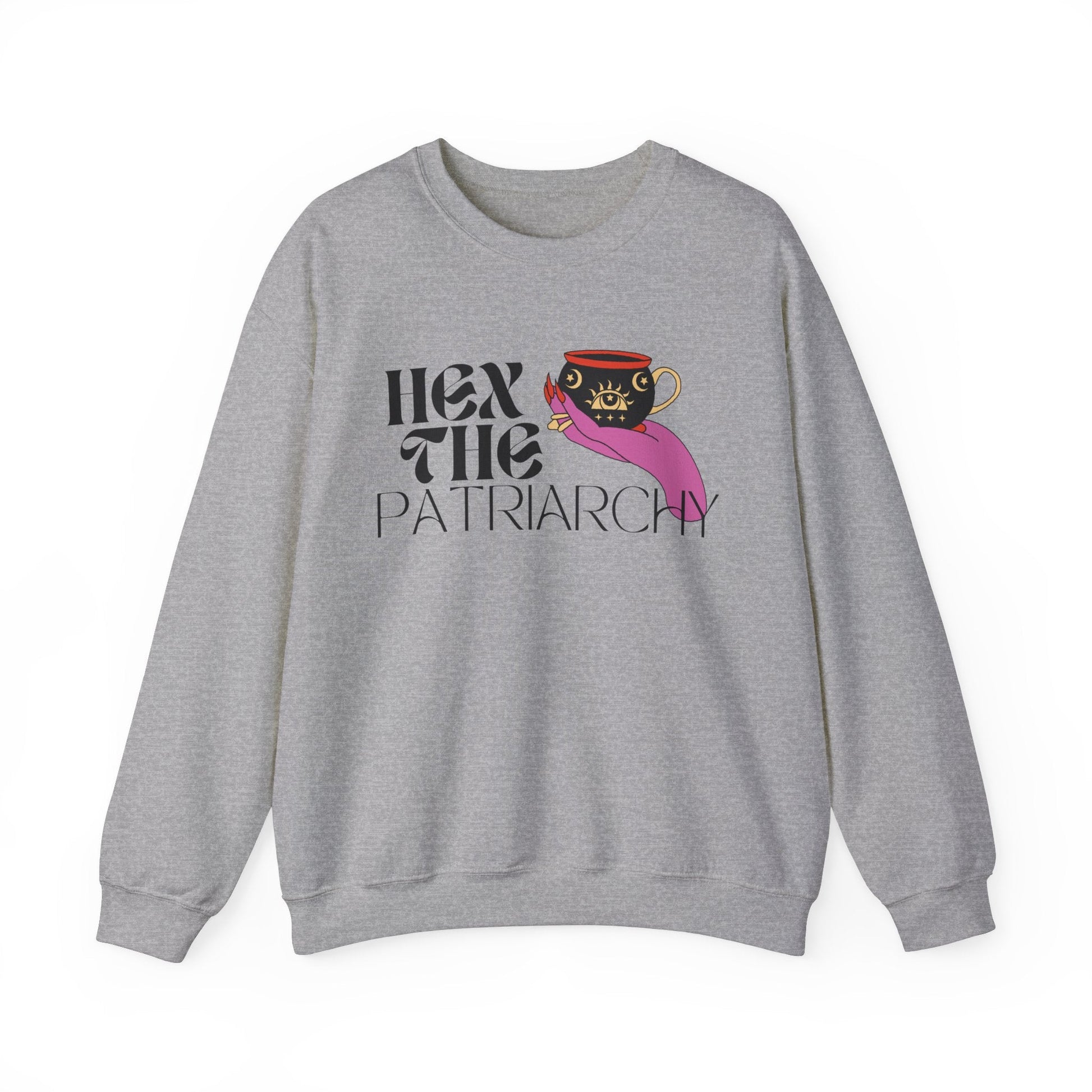 Hex the Patriarchy Unisex Heavy Blend™ Crewneck Sweatshirt Sizes SM-5XL | Plus Size Available