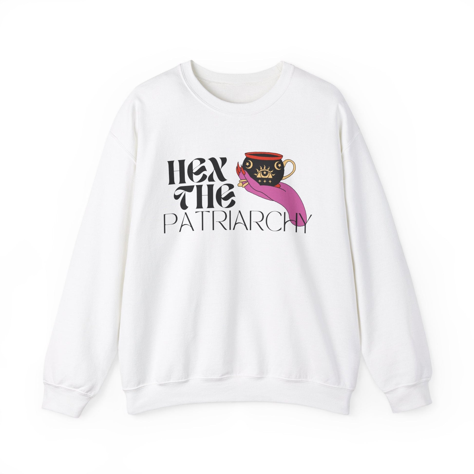 Hex the Patriarchy Unisex Heavy Blend™ Crewneck Sweatshirt Sizes SM-5XL | Plus Size Available