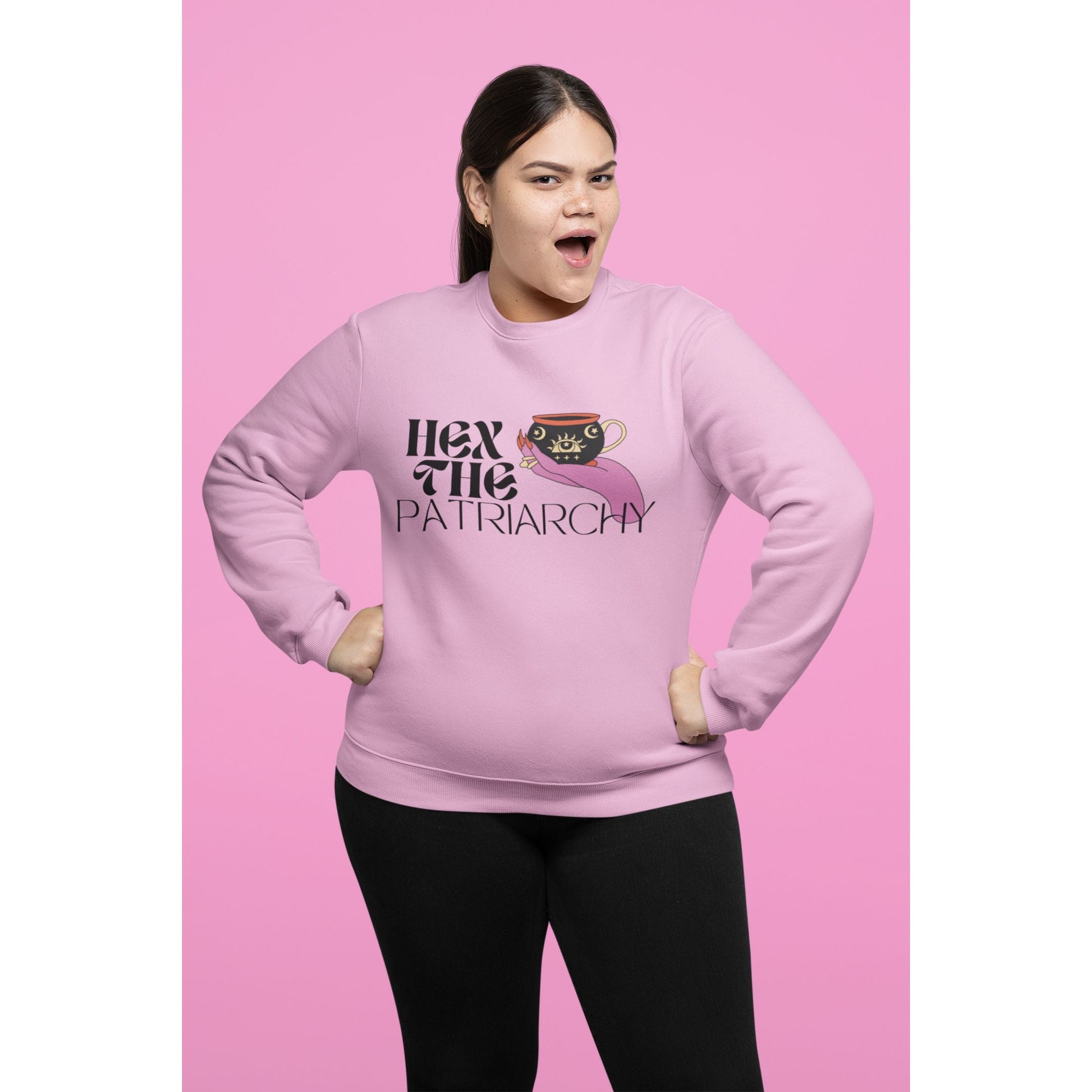 Hex the Patriarchy Unisex Heavy Blend™ Crewneck Sweatshirt Sizes SM-5XL | Plus Size Available