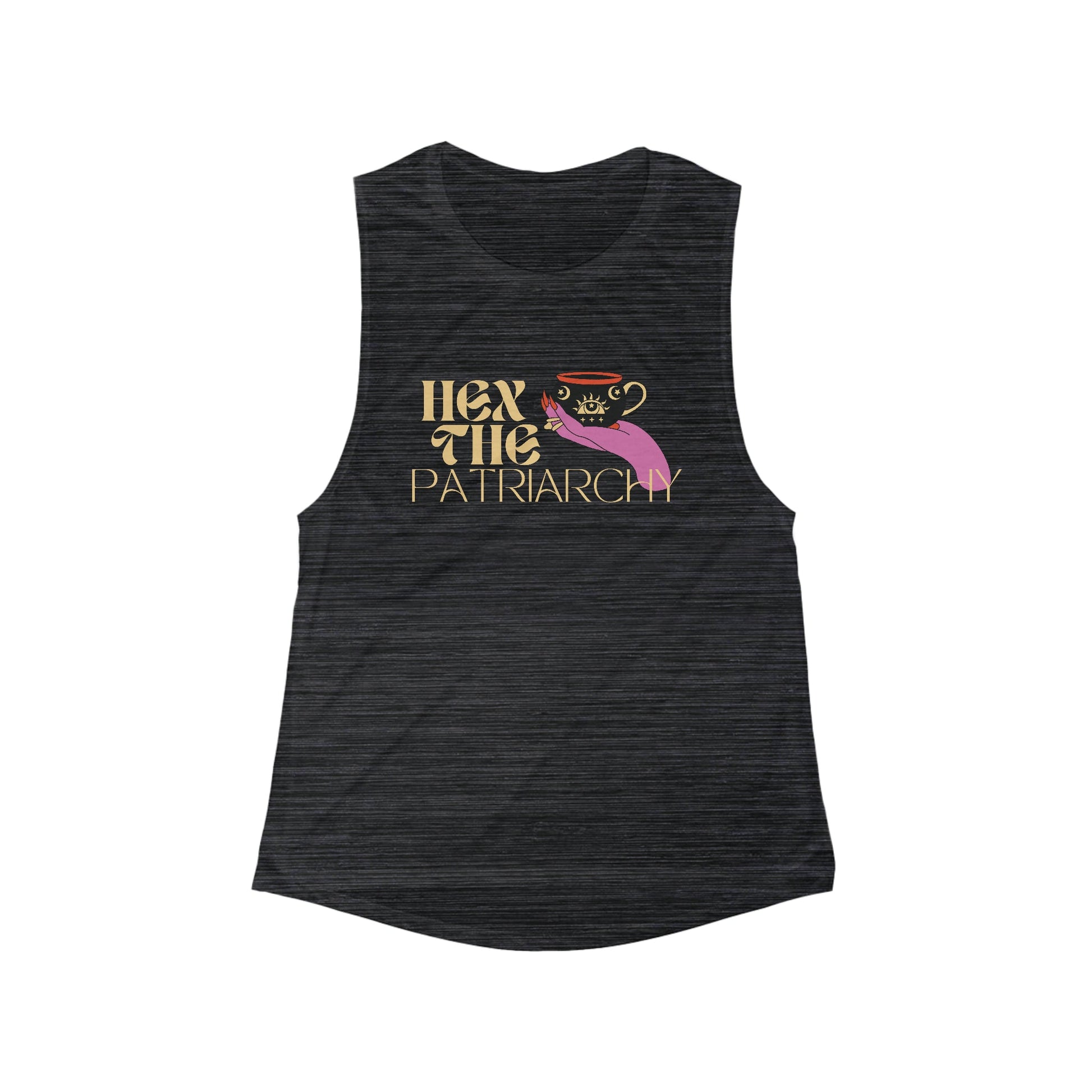 Hex the Patriarchy Women's Feminist Flowy Scoop Muscle Tank