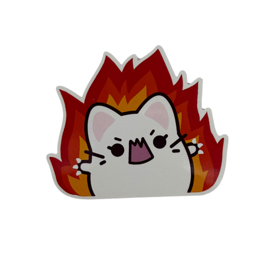 Hey You Guys Everything's on Fire! Vinyl Sticker | Funny Relatable Critter