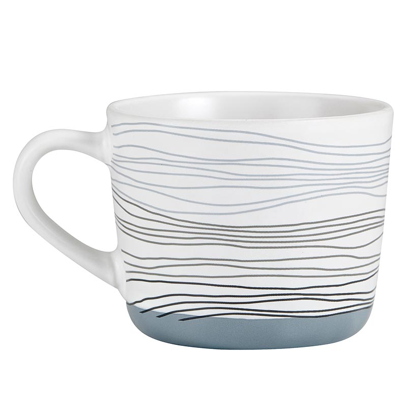 Hidden Message Take Time To Coast Cozy Mug | Hand Painted Coffee Tea Stoneware Cup | 15oz.