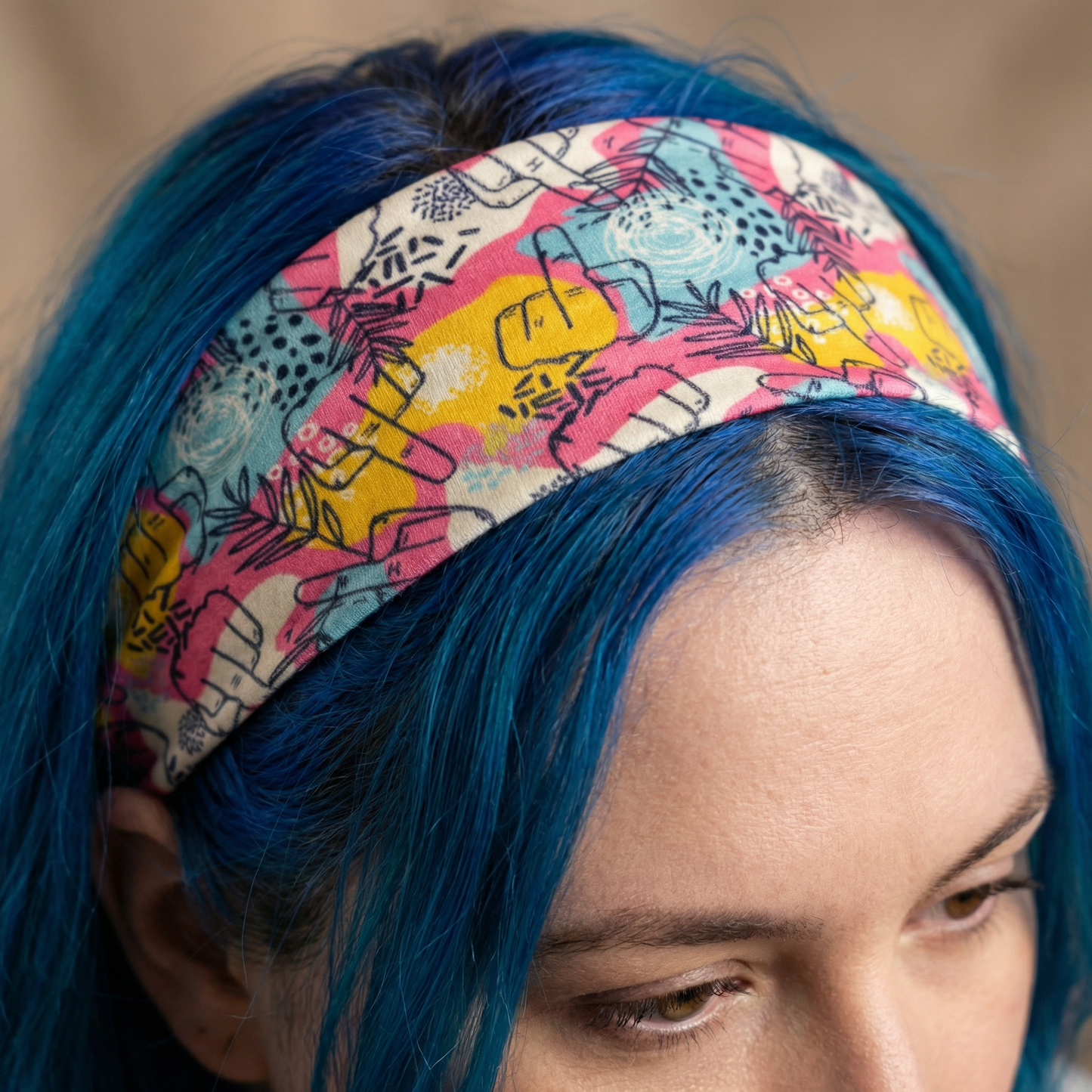 Hidden Middle Fingers Stretch Headband | Funny Colorful Headwrap Hair Accessory | Smartass & Sass at GetBullish
