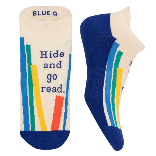 Hide and Go Read Unisex Sneaker Socks [2 Size Options]