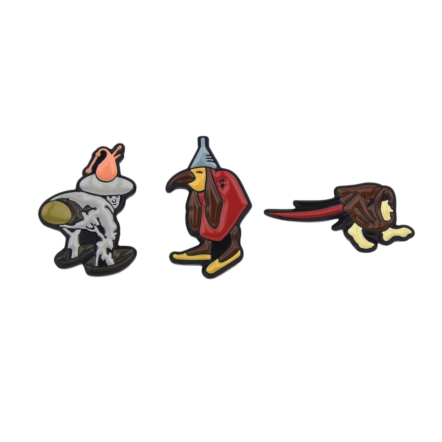 Hieronymus Bosch Enamel Pin Set | Garden of Earthly Delights Hell Panel Art Soft Lapel Pin