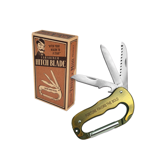 Folding knife with gold handle