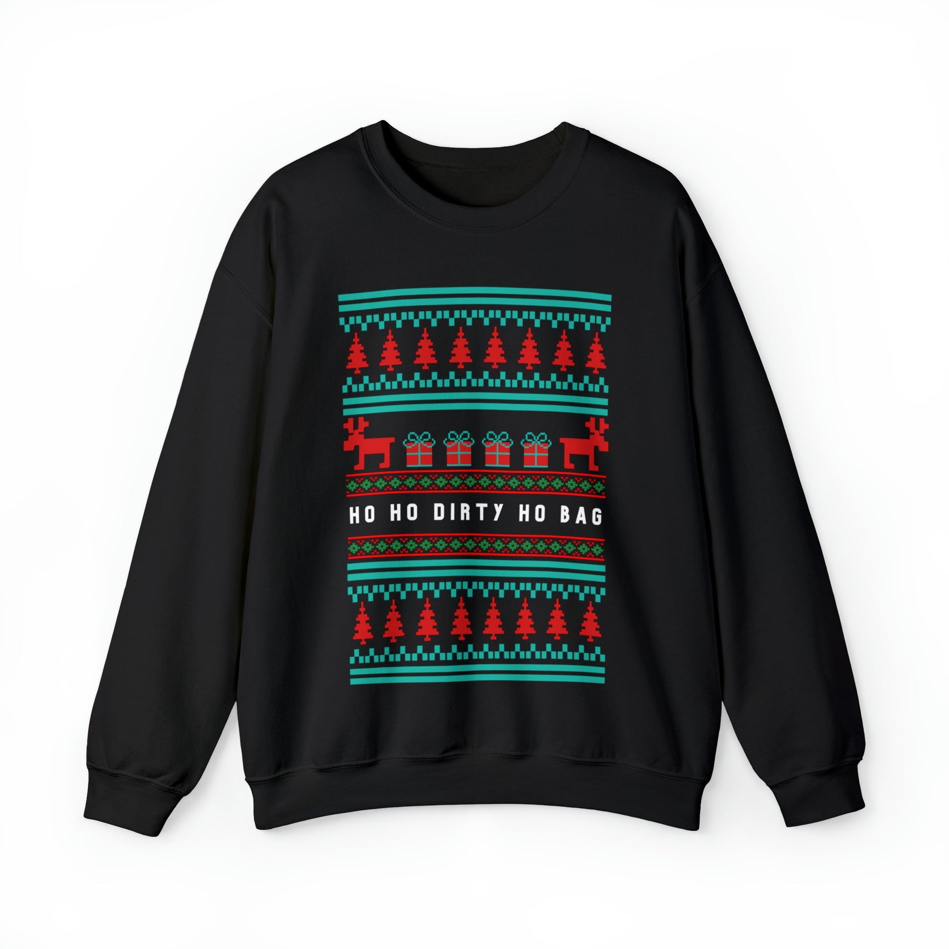 Ho Ho Dirty Ho Bag "Ugly Christmas Sweater" Unisex Heavy Blend™ Crewneck Sweatshirt (Sizes S-5X)